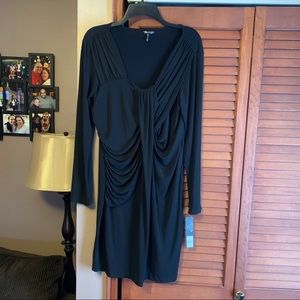 Daisy Fuentes Onyx Black WOMENS LARGE Dress NWT